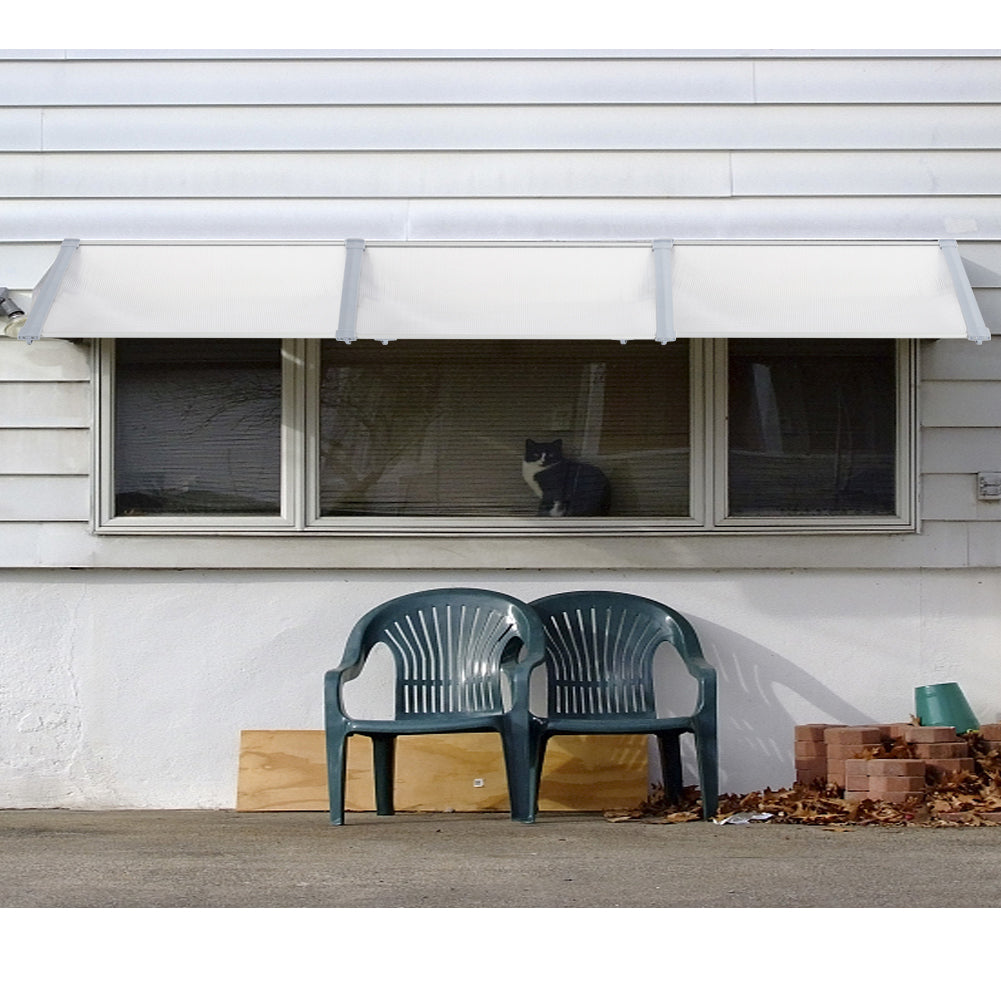 270cm W X 90cm D X 28cm H Door Window Awning Canopy Rain Cover