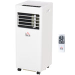 HOMCOM Mobile Air Conditioner White W/ Remote Control Cooling Ventilating