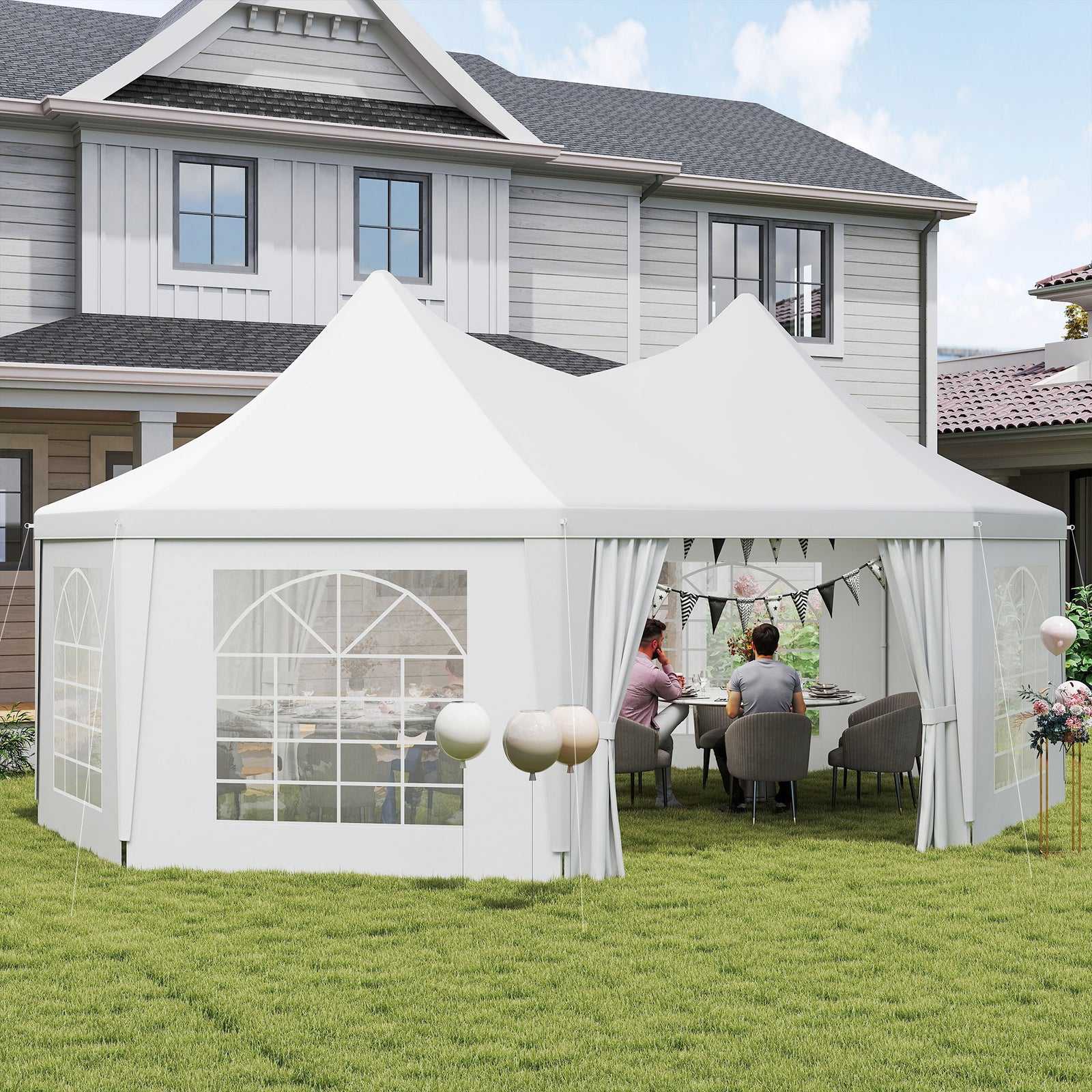 6.8 X 5m Octagonal Marquee Gazebo
