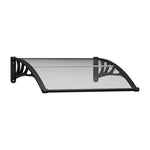 Grey Outdoor Door Canopy Window Awning With Drainage Channel 100/120/150/200cm W X 100cm D | 100cm | Grey