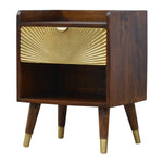 Solid Wood Manila Gold One Drawer Bedside