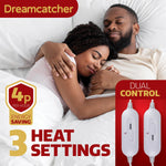 Deluxe Electric Blanket Fully Fitted Polar Fleece Heated Bed Underblanket 3 Heat Settings | Double | White