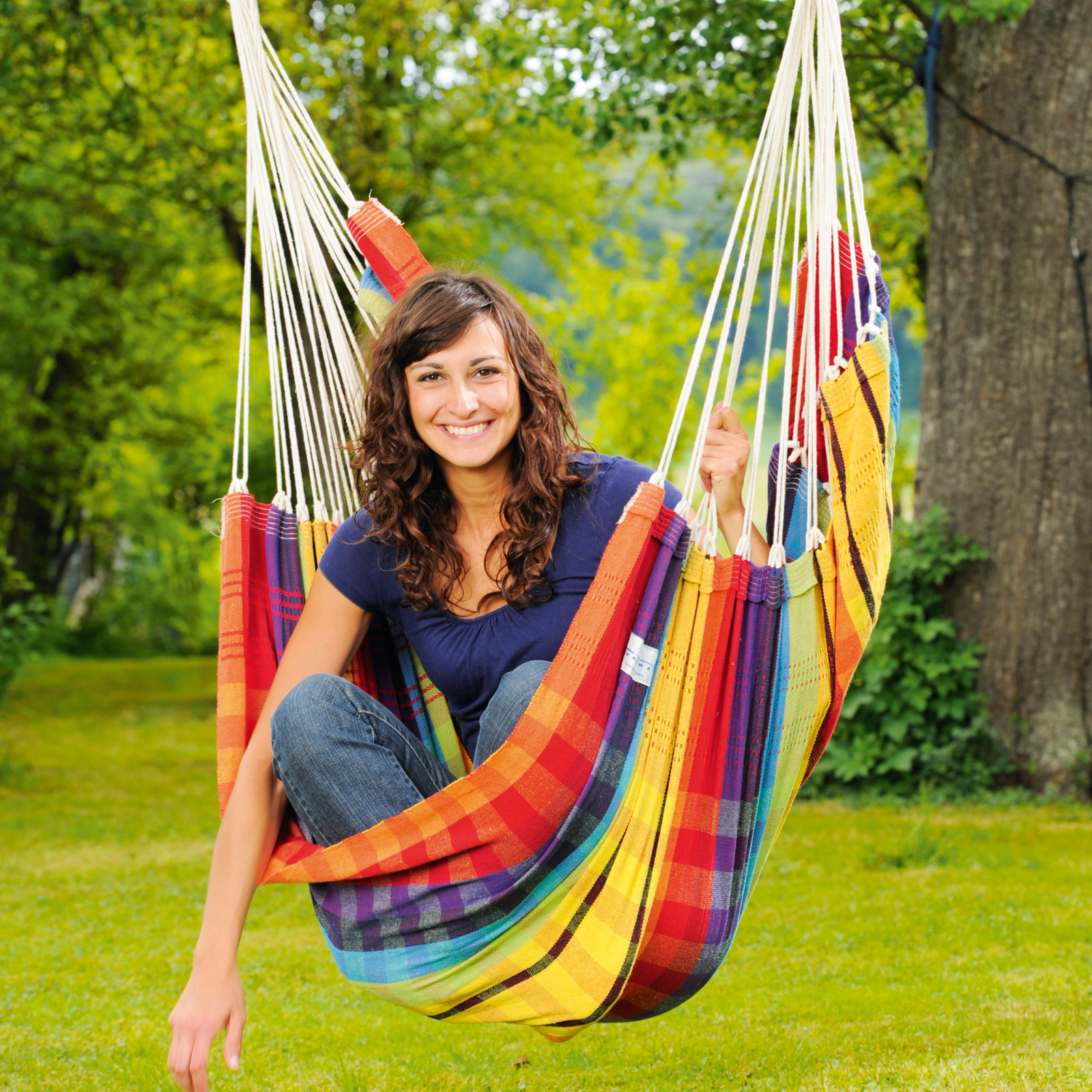 Brasil Hanging Hammock Chair - Rainbow