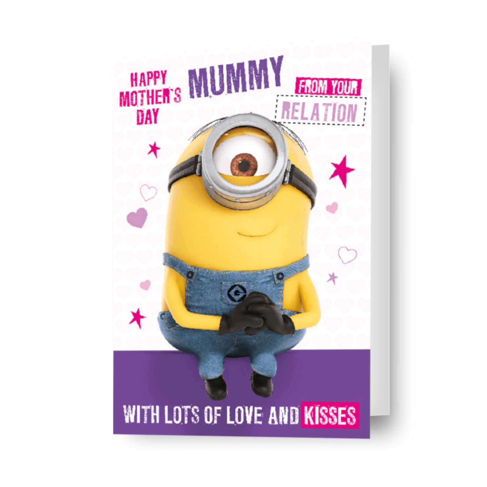 Minions Personalised 'lots Of Love And Kisses' Mother's Day Card Official Product