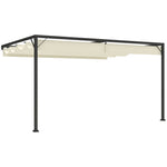 4 X 3(m) Outdoor Pergola Retractable Canopy Wall Mounted