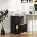 HOMCOM Filing Cabinet, File Cabinet With 2 Lockable Drawers And Hanging Rails