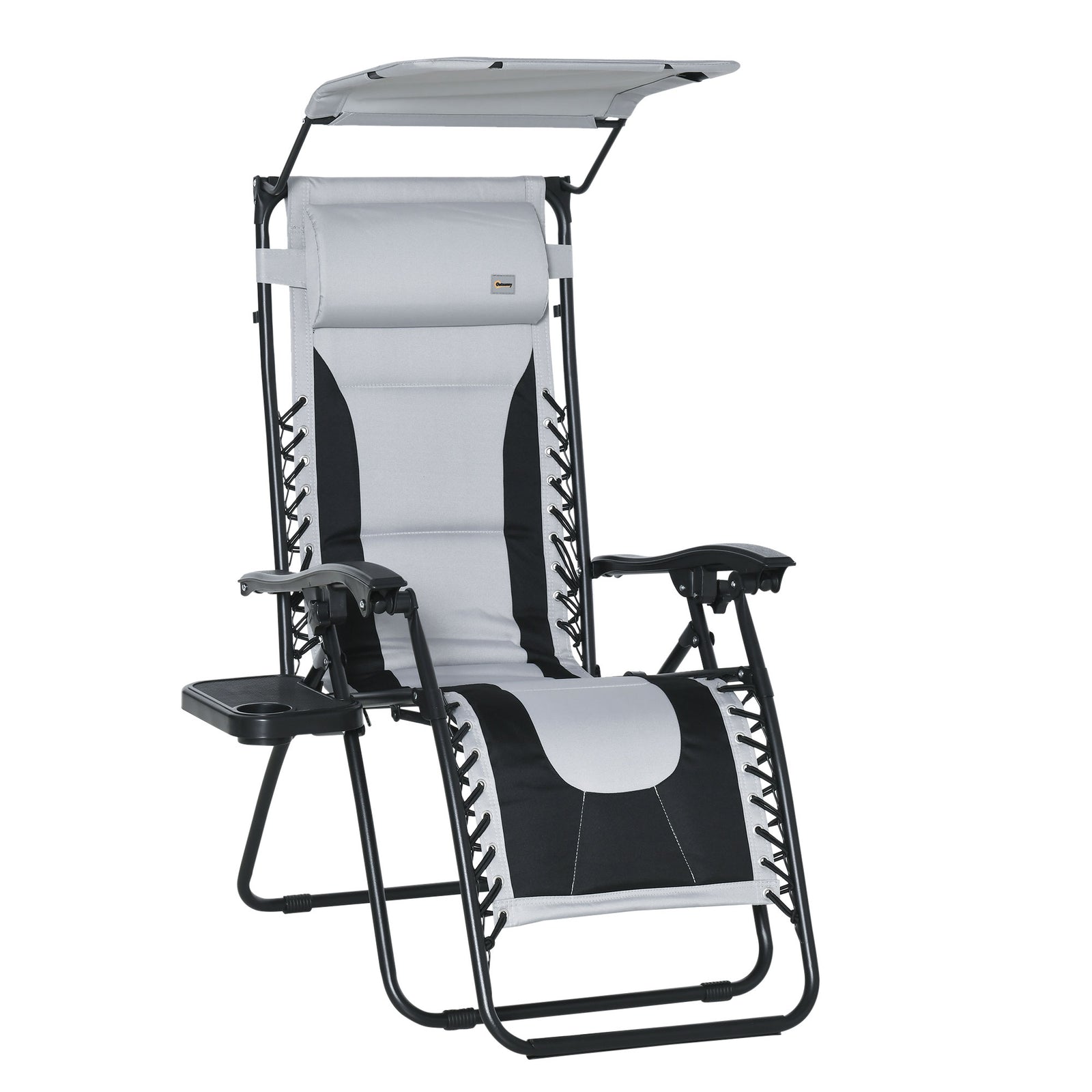 Zero Gravity Lounger Chair, Folding Reclining Patio Chair | Set-of-1 | Gray