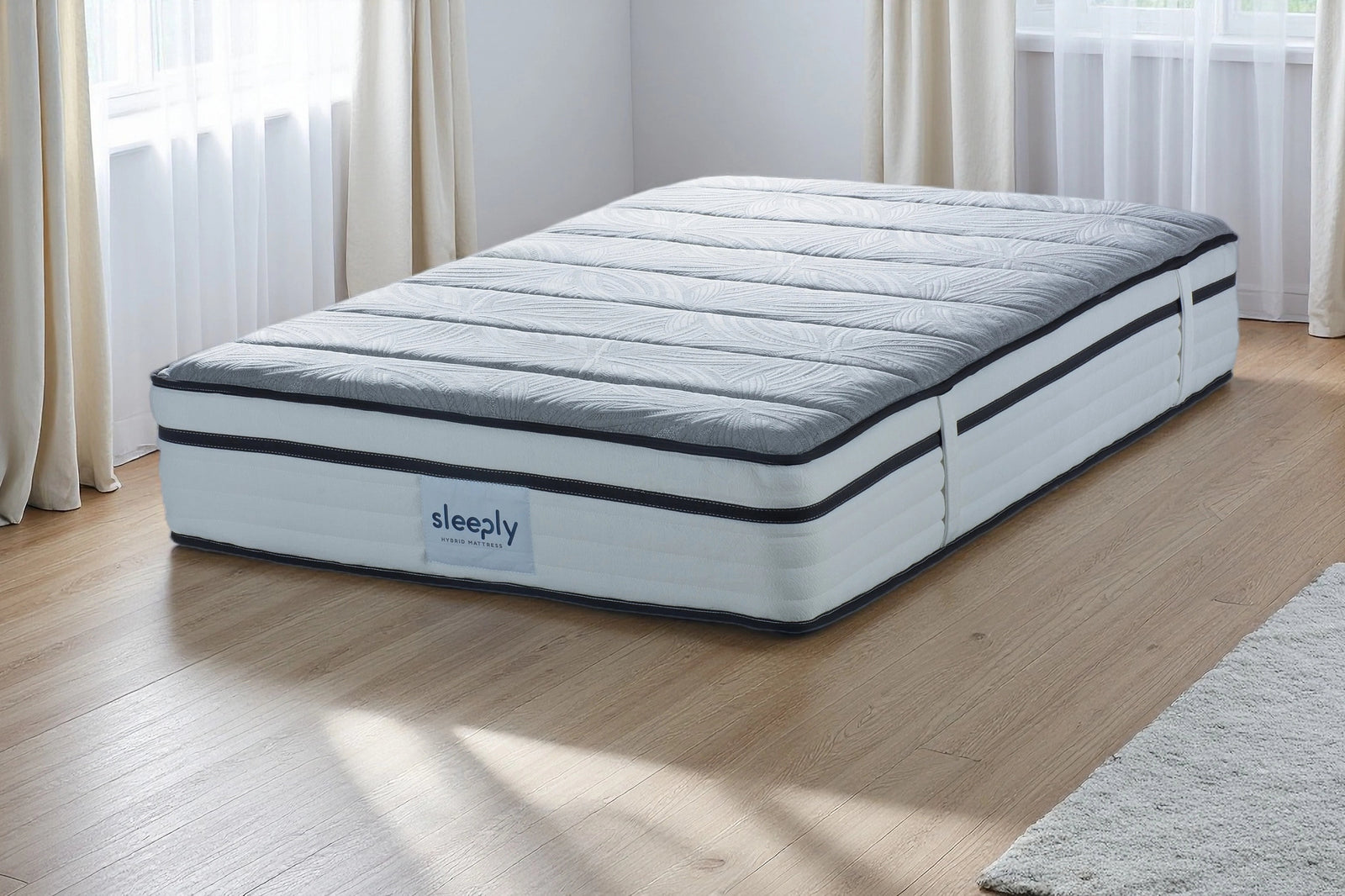 Sleeply Hybrid Mattress 2000 Pocket Sprung multi layered soft touch | Single | Grey