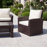 Pallini 4 Piece Rattan Patio Set | Brown