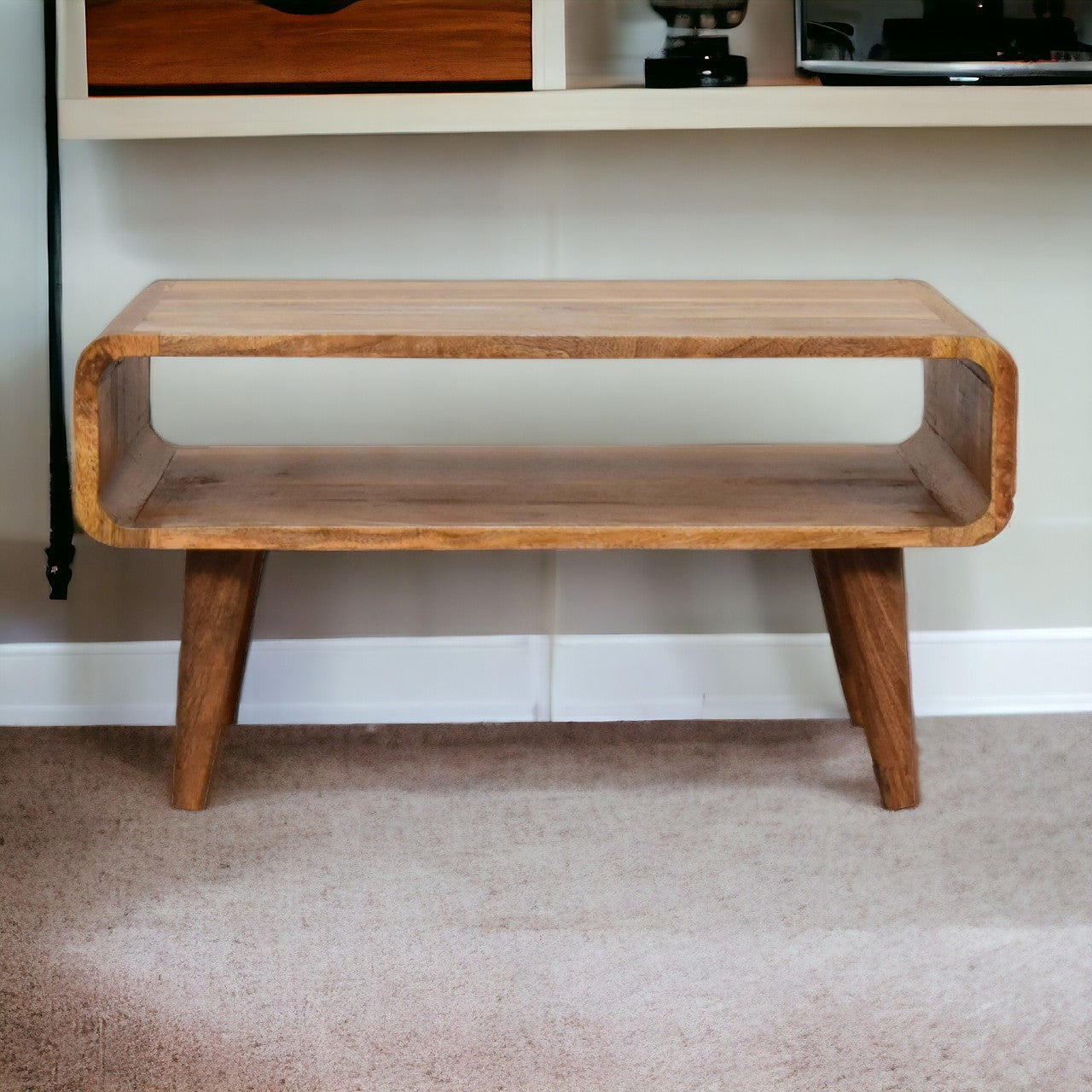 Solid Wood Open Oak-ish Media Unit