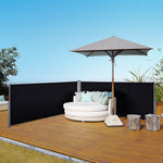 Double Canopy Pull-out Side Awning | Black