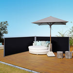 Double Canopy Pull-out Side Awning | Black