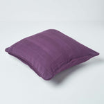 Cotton Rajput Ribbed Cushion Cover | 60cm x 60cm | Purple
