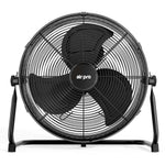 14/16/20" Circular Floor Fan - Powerful Air Cooling Fan With 3 Speed Settings | 16" | Black