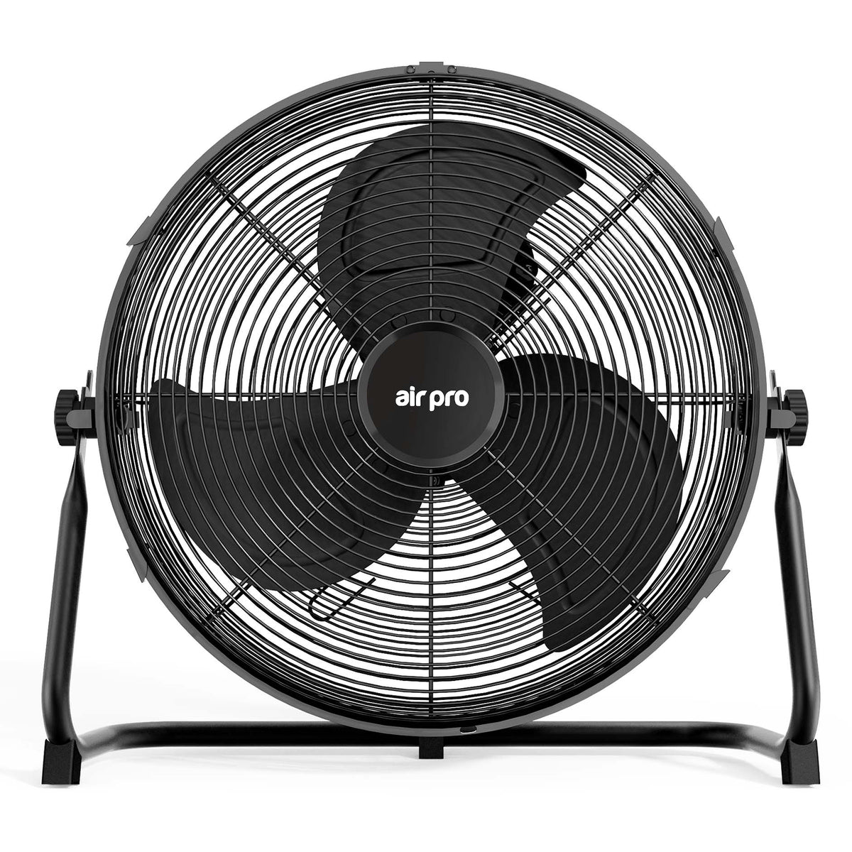 14/16/20" Circular Floor Fan - Powerful Air Cooling Fan With 3 Speed Settings | 16" | Black