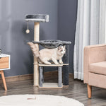 Cat Tree Tower Climbing  Activity Center With Sisal Scratching Post, Grey