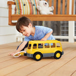 Pull Along School Bus Wagon, Made From 100% Recycled Plastic