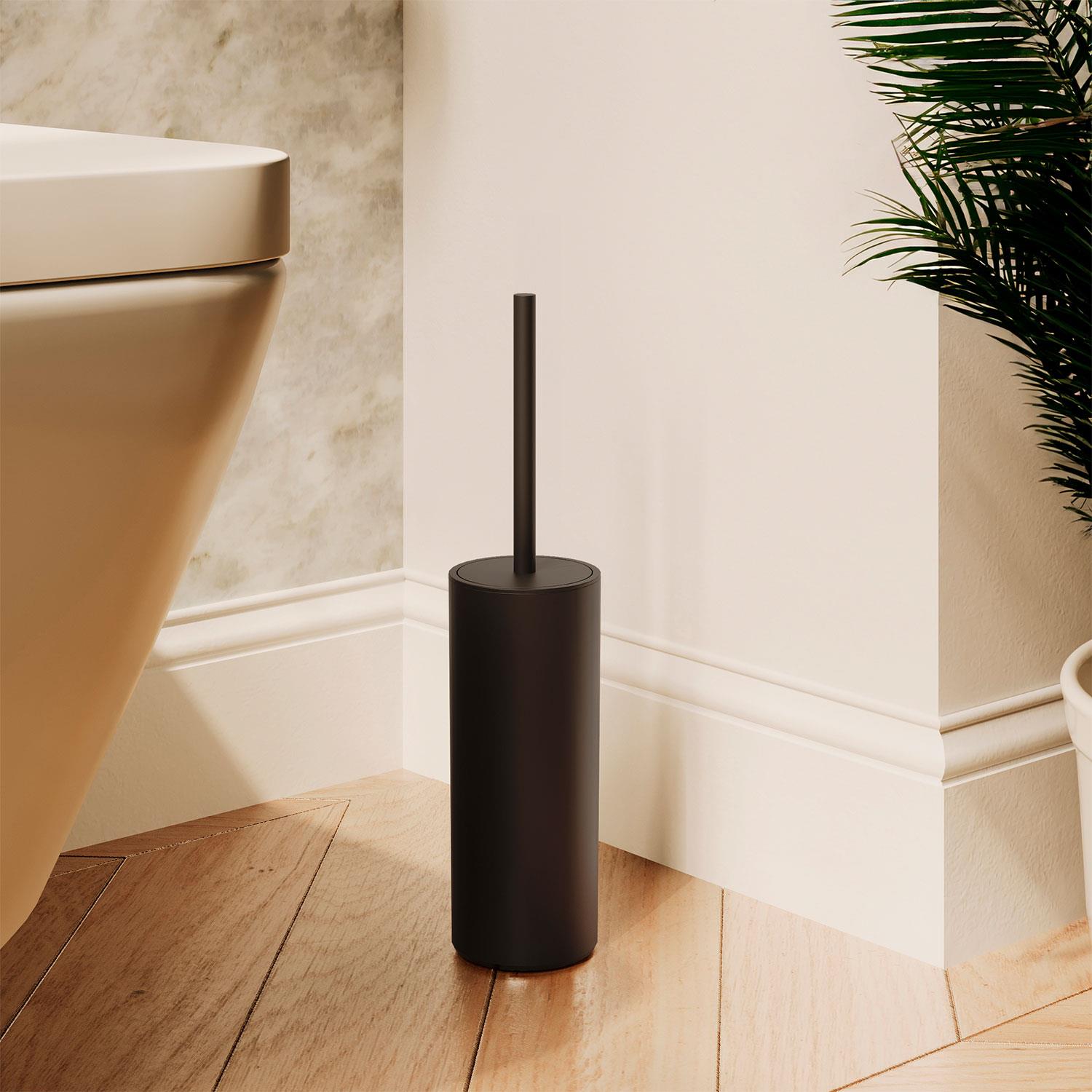 Toilet Brush Holder Gloss Chrome Free Standing Essentials Collection