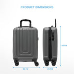55x35x20cm Cabin Carry Bag Hard Shell Suitcase 100+ Airline Approved | Cabin | Anthracite