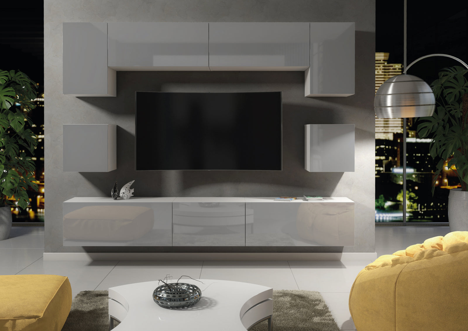 Panorama Wall Tv Unit | Grey
