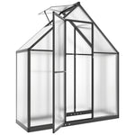 Outsunny Polycarbonate Greenhouse Garden Green House With Swing Door, Black