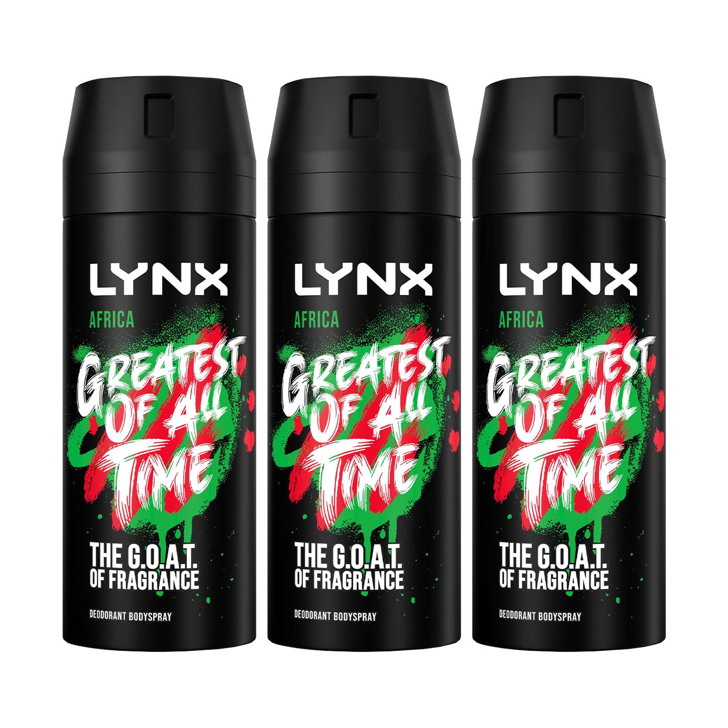 Body Spray Africa 48-h High Definition Fragrance Deo For Men, 3x 150ml