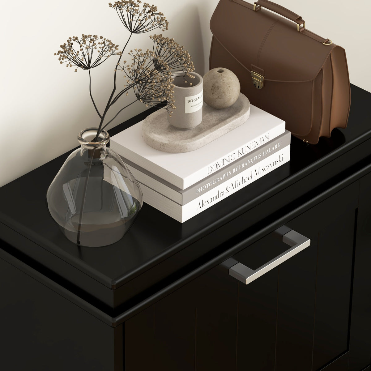 HOMCOM Slim Shoe Storage Cabinet With 3 Flip Drawers For Entryway