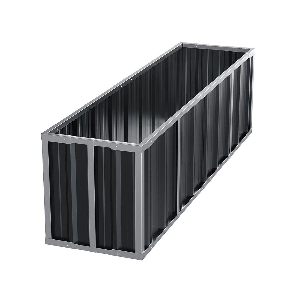 Anthracite Grey Raised Garden Bed Galvanized Raised Garden Bed Outdoor Heightened Steel Metal Planter Box | Large