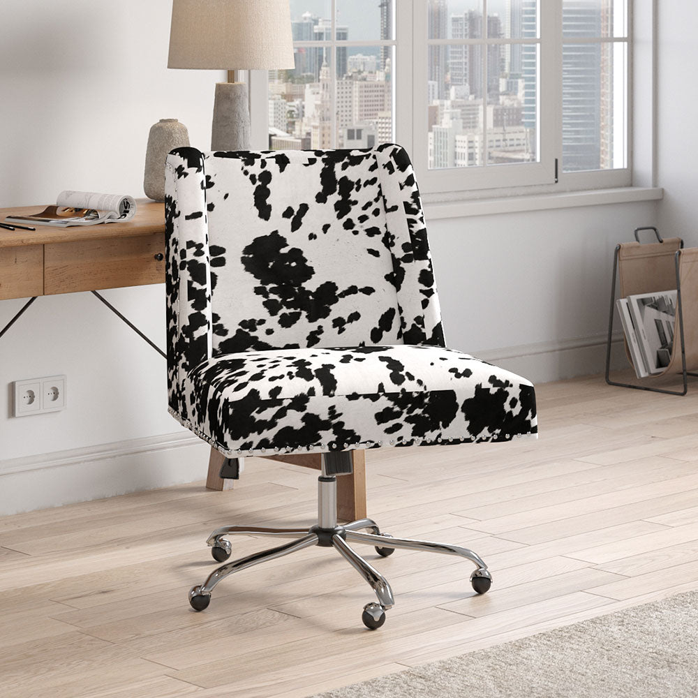 Milk Cow Print Swivel Office Chair