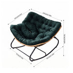 Modern Rocking Chair with Cushion – Large | Green