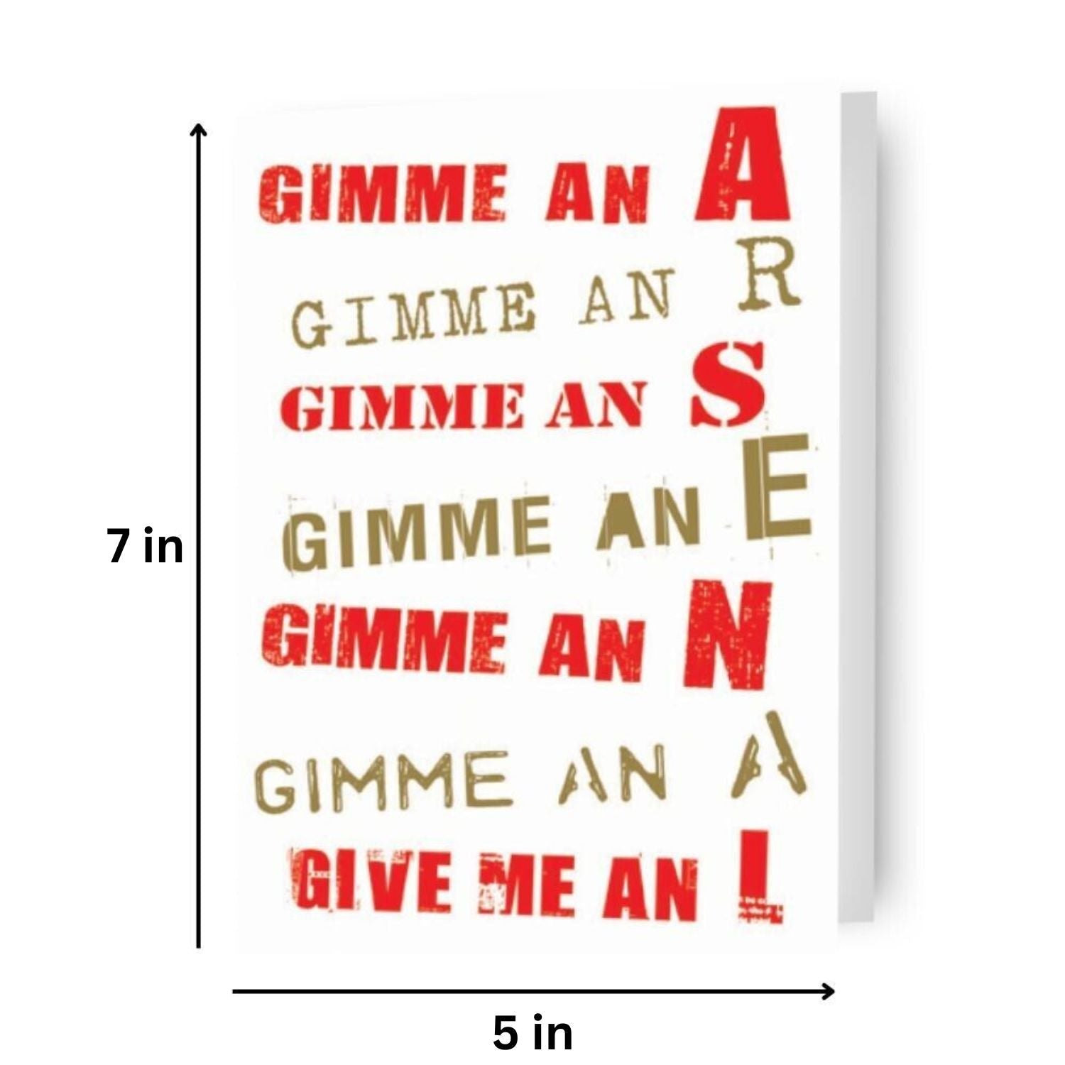 Gimme An A...' Birthday Card Official Product