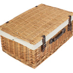 Wicker 55cm Buff Empty Picnic Basket Unlined | White