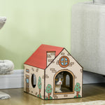 Cardboard Cat House, Recyclable Corrugate Scratcher For Indoor Cats
