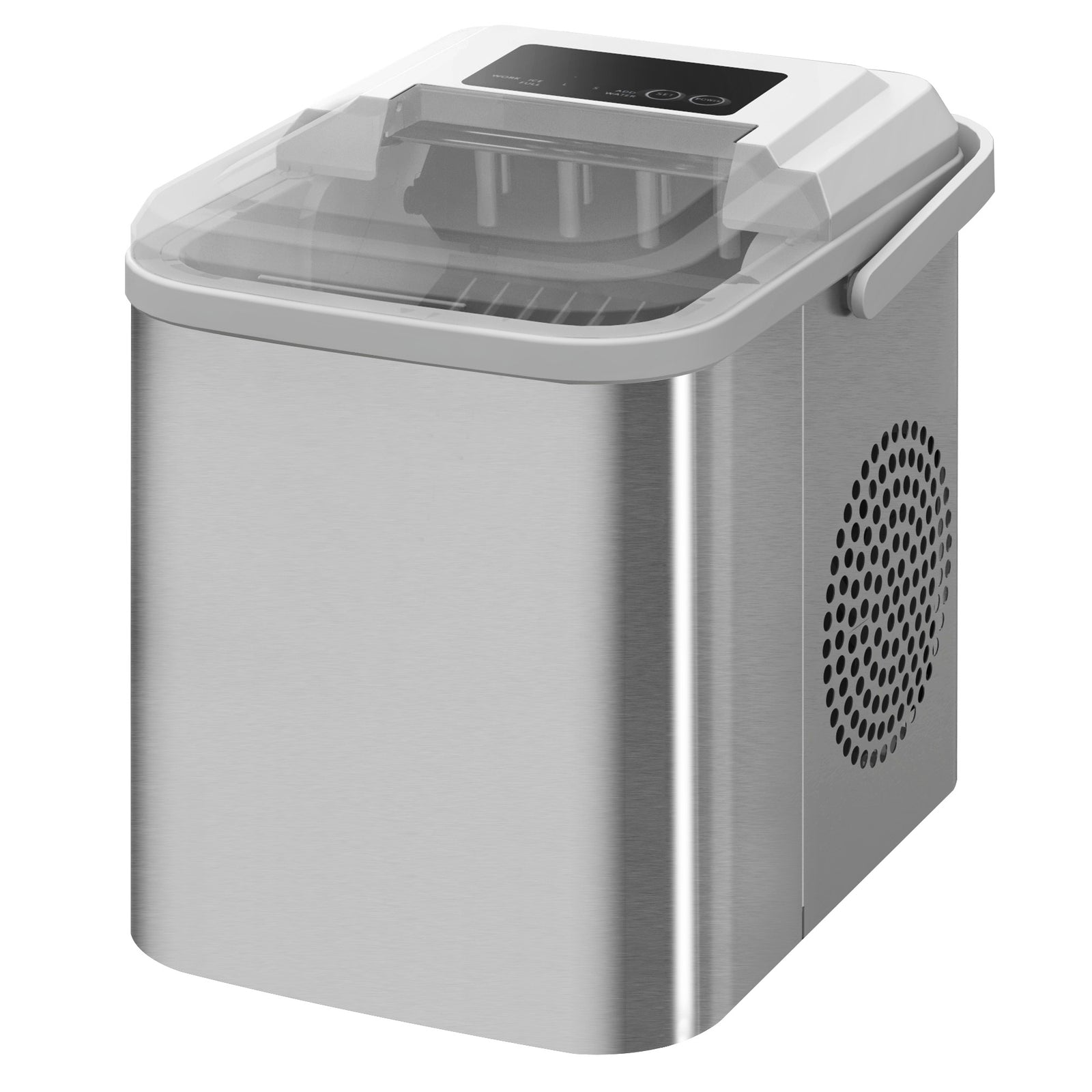Portable Ice Cube Maker With 2 Cube Sizes 12kg Per 24 Hrs