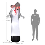 8.9ft Tall Halloween Inflatable Three-head Witch Ghost Decoration