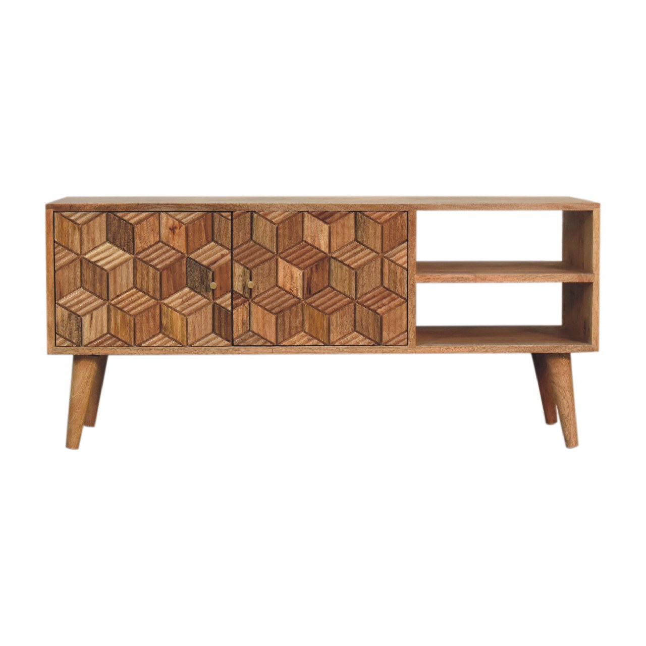 Solid Wood Cubana Media Unit