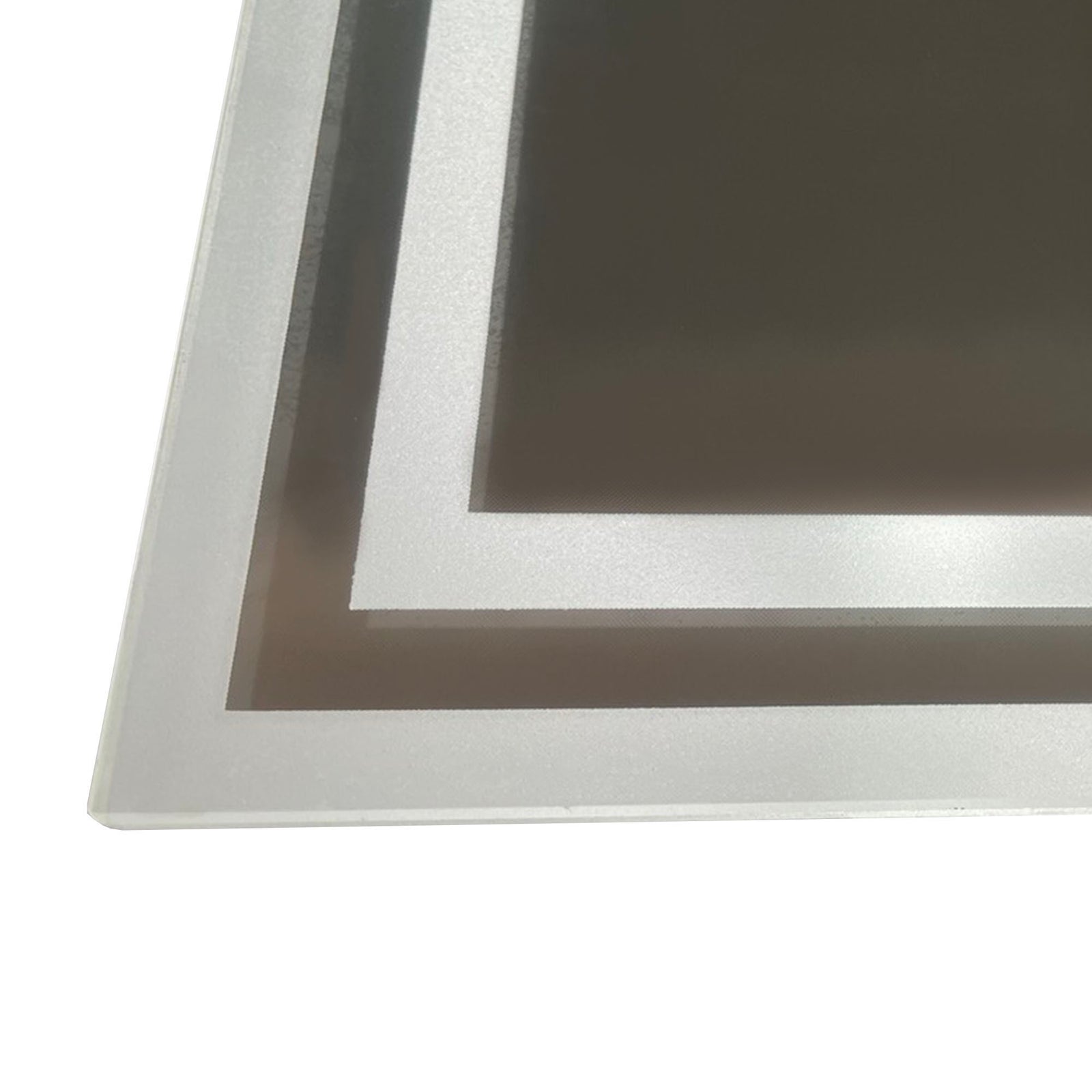 60x50/90x70cm Dimmable Bathroom Mirror With Led Lights | Large | Silver