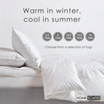 Duck Feather And Down 13.5 Tog Winter Duvet | Super King | White