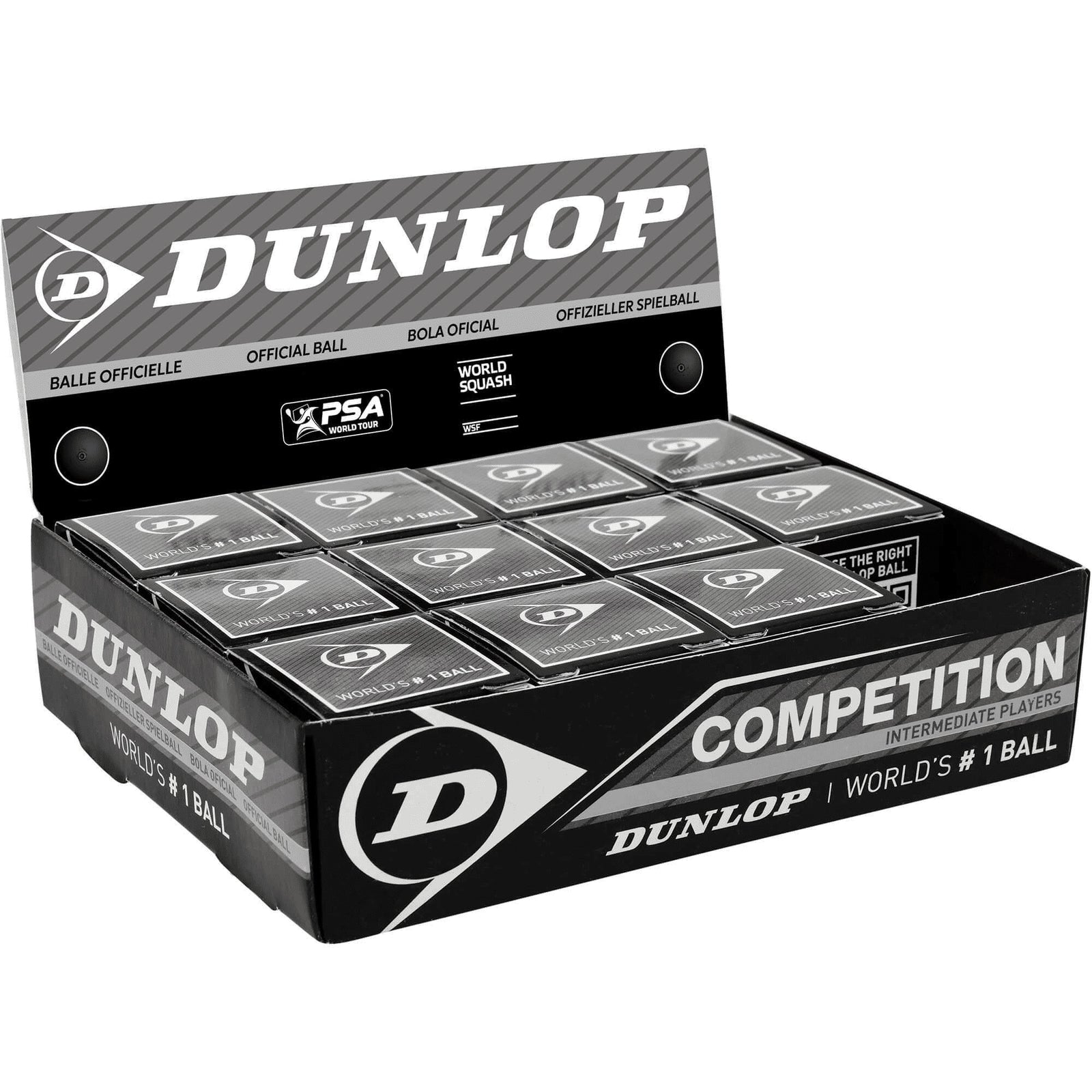Competition Squash Balls (pack Of 12) | One Size | Black