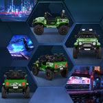 Kids Ride On Car, 12v Electric Truck W/ Suspension | Green