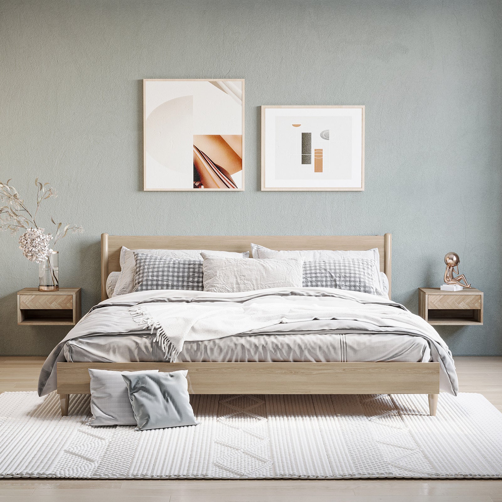 Floating Bedside Table Set Of 2 Wall Mounted Nightstand | Set-of-2 | Natura