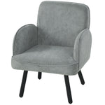 Lounge Chair Velvet Upholstered Spring Cushion | Grey