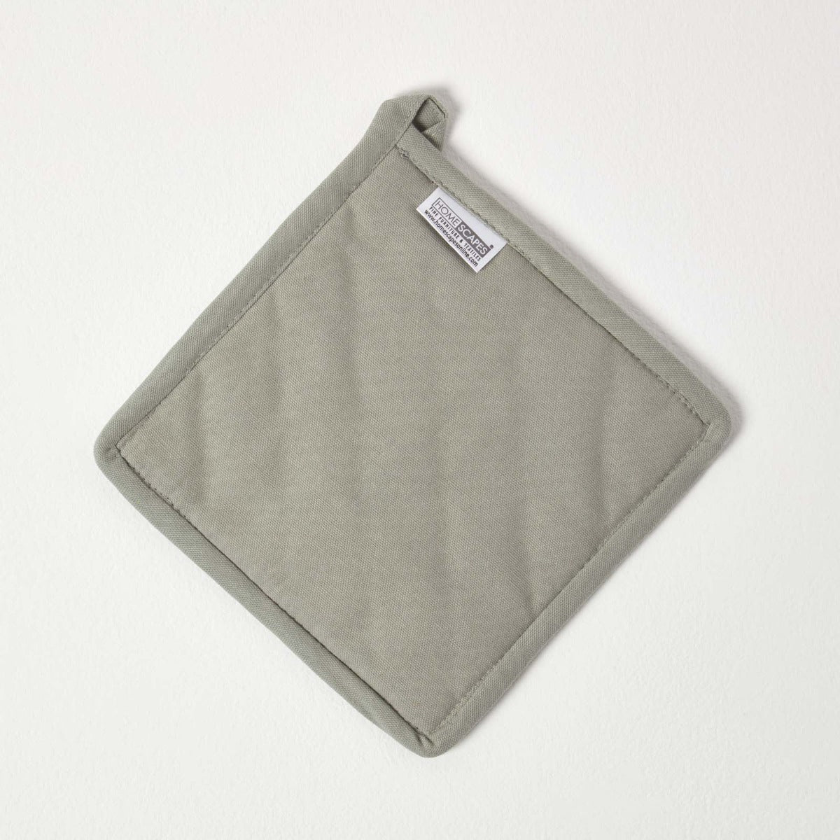 HOMESCAPES Grey Stripe Cotton Pot Holder