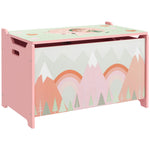 Toy Box, Kids Toy Chest With Lid, Safety Hinge | Pink