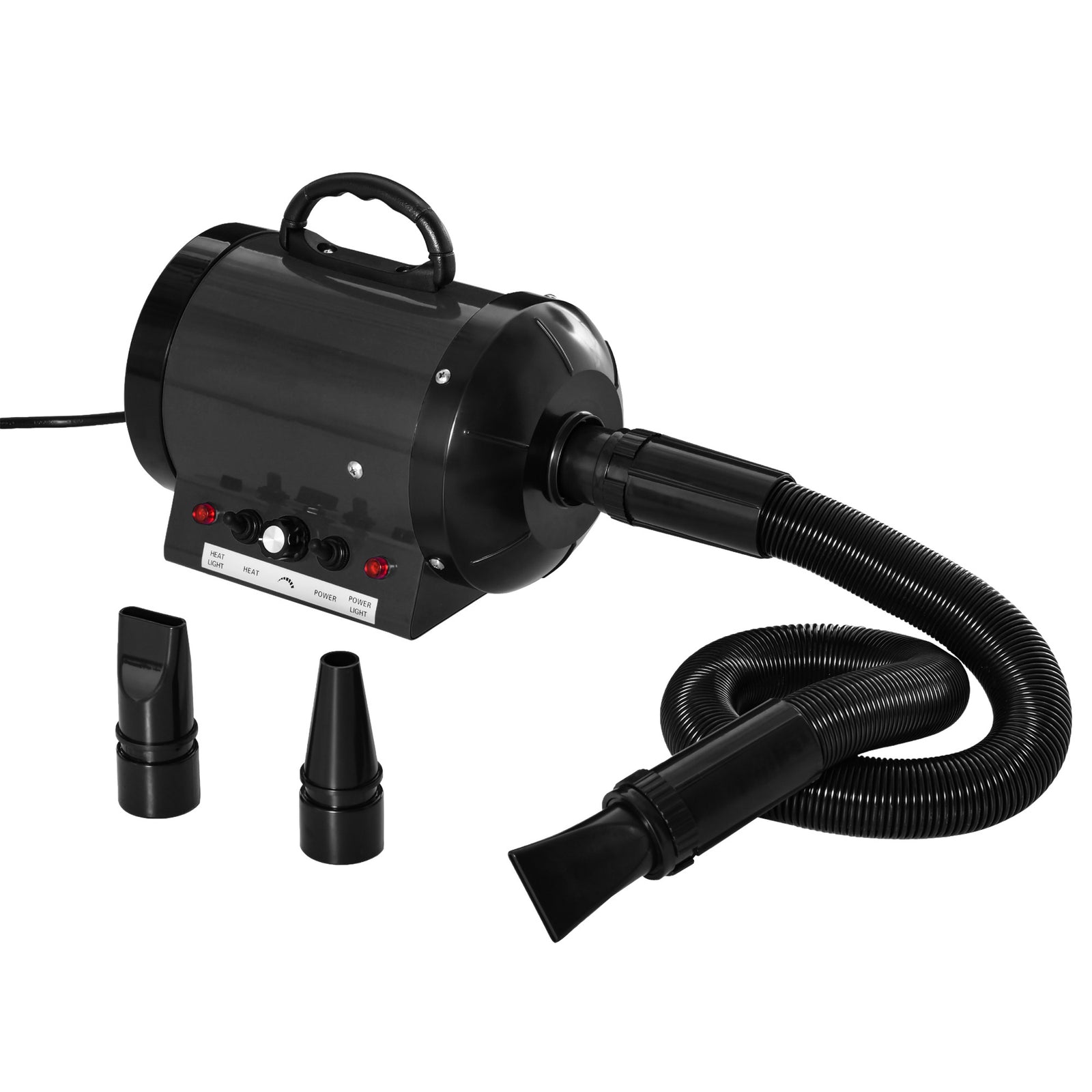 2800w Dog Hair Dryer Pet Grooming Blaster Blower Dryer 3 Nozzles | Black
