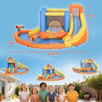 AIYAPLAY 5 In 1 Inflatable Bouncy Castle For Children With Dual Slides