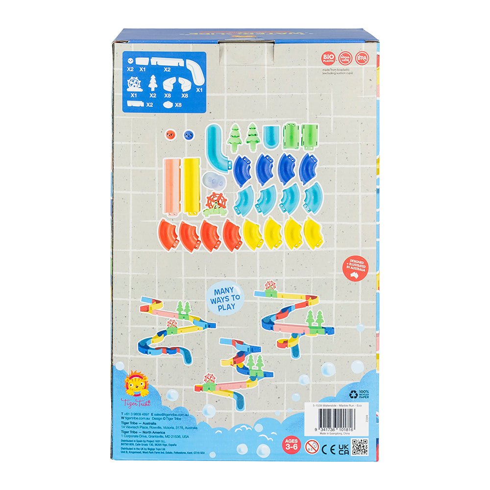 35 Piece Eco-friend Marble Waterslide, Bath Toy