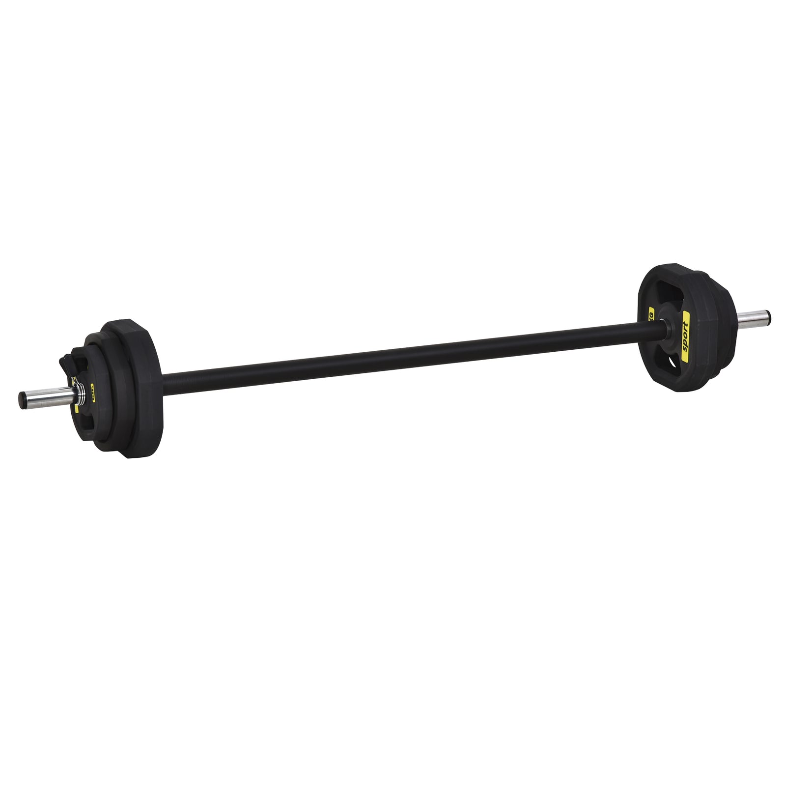HOMCOM 20kg Adjustable Barbell Set, Home Gym Exercise, Ergonomic
