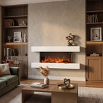 Breeins Wall-mounted Electric Fireplace With Remote Control Timer
