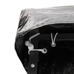 Firewood Rack With Rain Cover Outdoor Galvanised Steel Storage | Small | Black